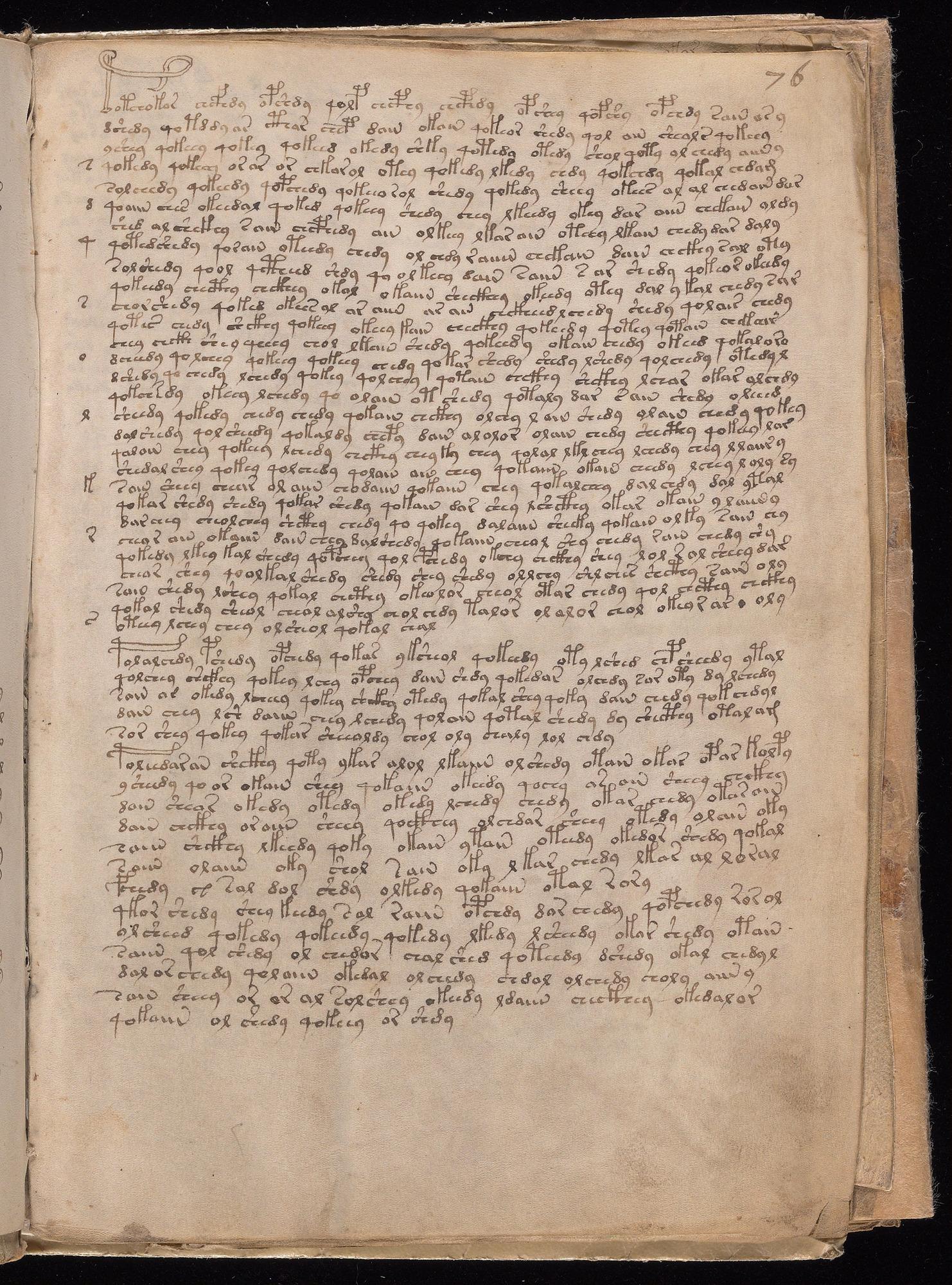 Voynich Manuscript folio f76r — Beinecke MS 408